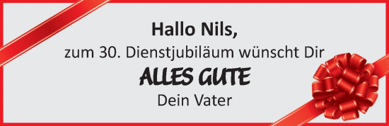 Glückwunschanzeige von Nils  von Nordwest-Zeitung