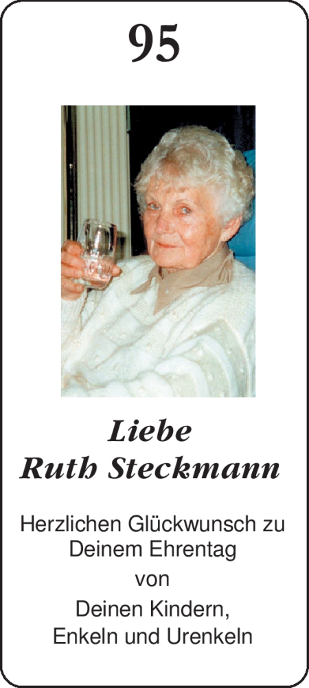 Anzeige für Ruth Steckmann vom 05.03.2012 aus Nordwest-Zeitung