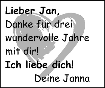 Glückwunschanzeige von Jan  von Nordwest-Zeitung