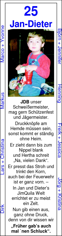 Glückwunschanzeige von Jan-Dieter -- von Nordwest-Zeitung