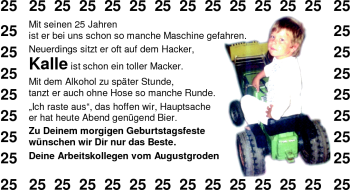 Glückwunschanzeige von Manuel van der Velde von Nordwest-Zeitung