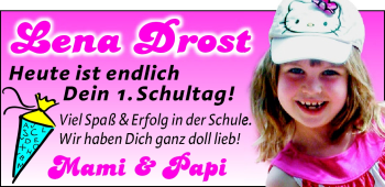 Glückwunschanzeige von Lena Drost von Nordwest-Zeitung