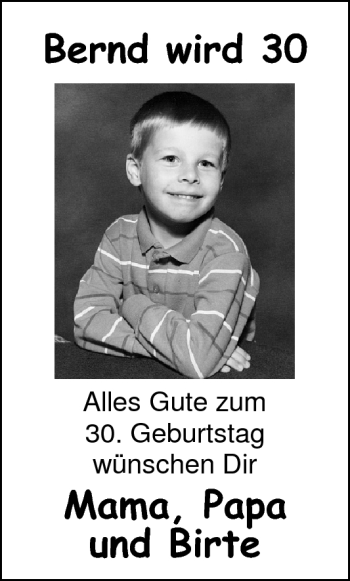 Glückwunschanzeige von Bernd Feye von Nordwest-Zeitung