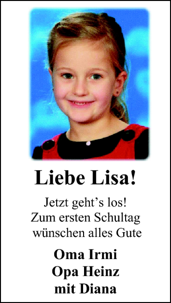 Glückwunschanzeige von Lisa  von Nordwest-Zeitung