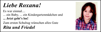 Glückwunschanzeige von Roxana  von Nordwest-Zeitung