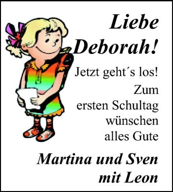 Glückwunschanzeige von Deborah Hutfilter von Nordwest-Zeitung