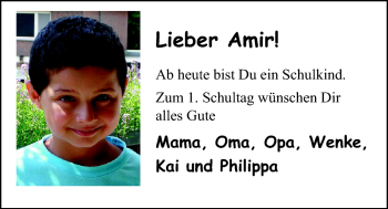 Glückwunschanzeige von Amir  von Nordwest-Zeitung