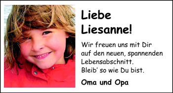 Glückwunschanzeige von Liesanne  von Nordwest-Zeitung