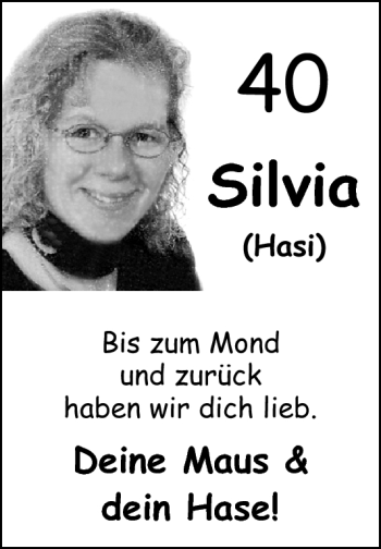 Glückwunschanzeige von Silvia  von Nordwest-Zeitung