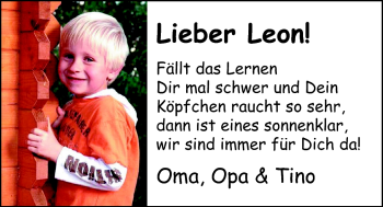 Glückwunschanzeige von Leon  von Nordwest-Zeitung
