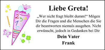 Glückwunschanzeige von Greta  von Nordwest-Zeitung