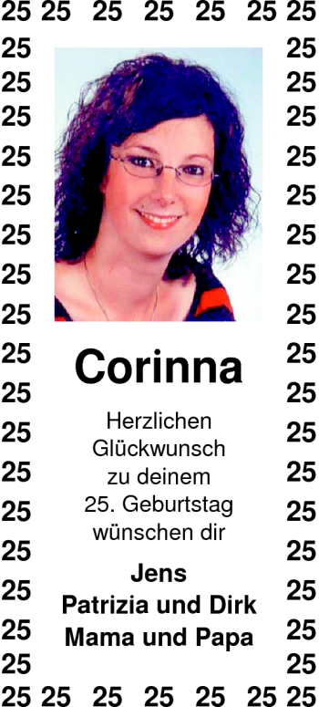 Glückwunschanzeige von Corinna  von Nordwest-Zeitung