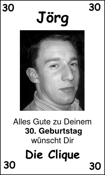 Glückwunschanzeige von Jörg Lückens von Nordwest-Zeitung