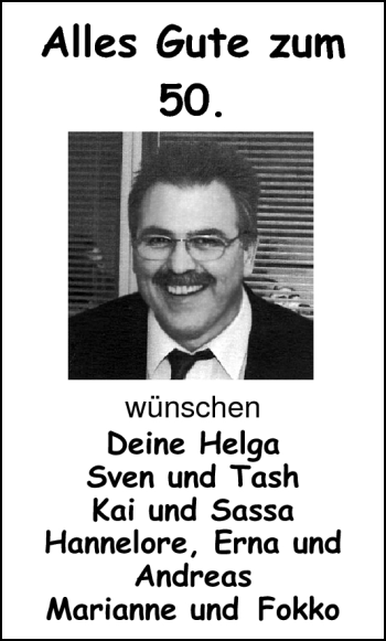 Glückwunschanzeige von Norbert Nowak von Nordwest-Zeitung