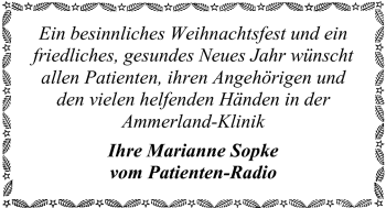 Glückwunschanzeige von Marianne Sopke von Nordwest-Zeitung