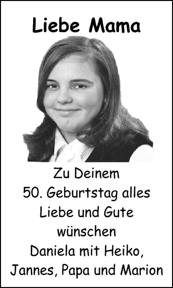 Glückwunschanzeige von Mam  von Nordwest-Zeitung