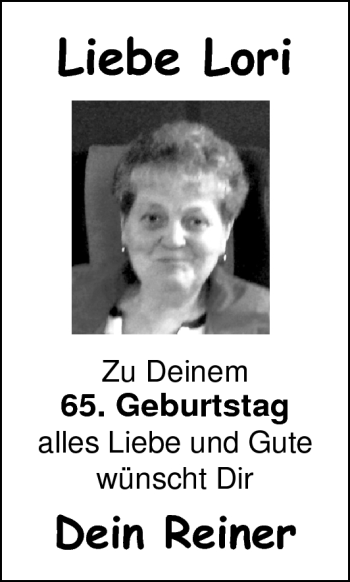 Glückwunschanzeige von Lori  von Nordwest-Zeitung