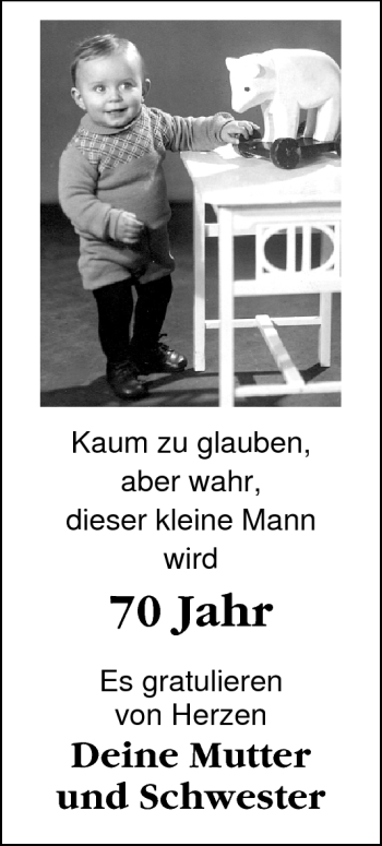 Glückwunschanzeige von Paul Stankowski von Nordwest-Zeitung