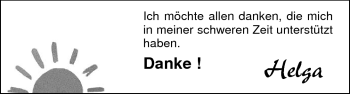 Glückwunschanzeige von Helga  von Nordwest-Zeitung