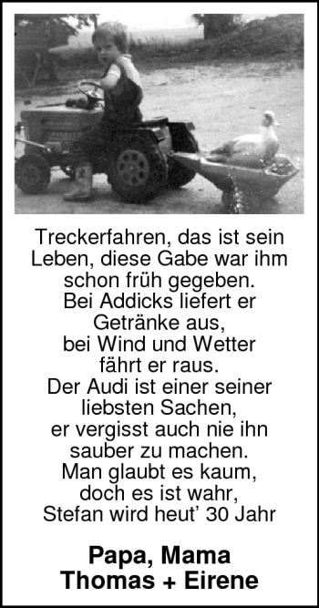 Glückwunschanzeige von Stefan Marquard von Nordwest-Zeitung