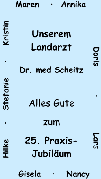 Glückwunschanzeige von Dr. Scheitz von Nordwest-Zeitung