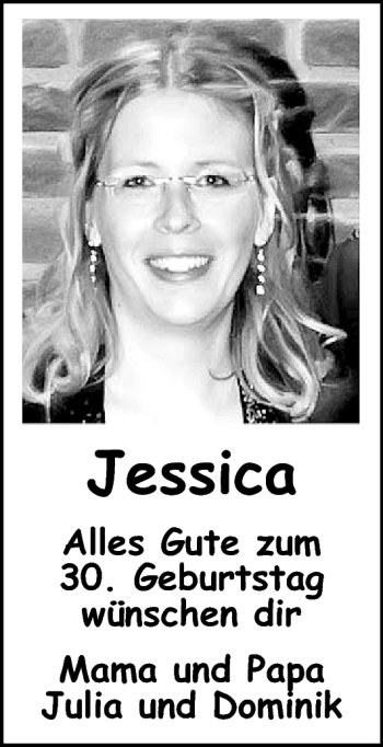 Glückwunschanzeige von Jessica  von Nordwest-Zeitung