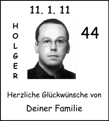 Glückwunschanzeige von Holger  von Nordwest-Zeitung