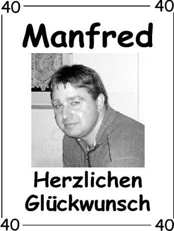 Glückwunschanzeige von Manfred  von Nordwest-Zeitung