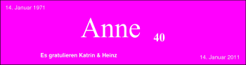 Glückwunschanzeige von Anne  von Nordwest-Zeitung