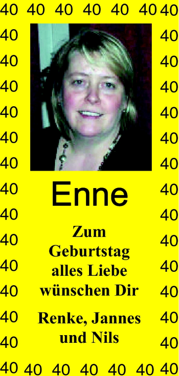 Glückwunschanzeige von Enne  von Nordwest-Zeitung