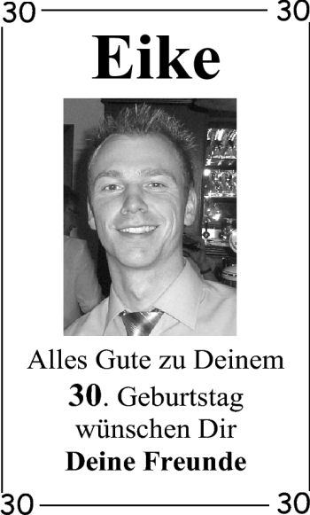 Glückwunschanzeige von Eike  von Nordwest-Zeitung