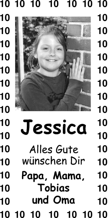 Glückwunschanzeige von Jessica Lindemann von Nordwest-Zeitung
