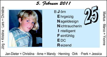 Glückwunschanzeige von Jennifer  von Nordwest-Zeitung