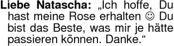 Glückwunschanzeige von Natscha  von Nordwest-Zeitung