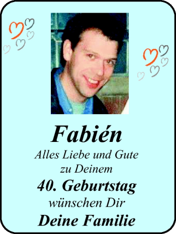 Glückwunschanzeige von Fabien  von Nordwest-Zeitung