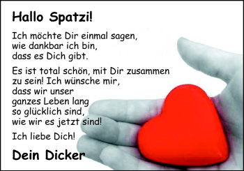 Glückwunschanzeige von Hallo Spatzi  von Nordwest-Zeitung