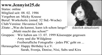 Glückwunschanzeige von Jenny  von Nordwest-Zeitung