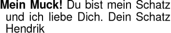 Glückwunschanzeige von Muck  von Nordwest-Zeitung