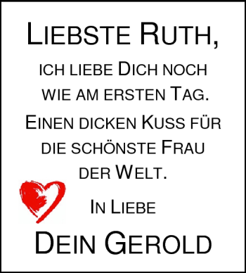 Glückwunschanzeige von Ruth  von Nordwest-Zeitung