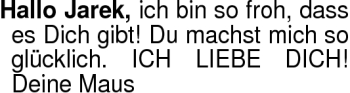 Glückwunschanzeige von Jarek  von Nordwest-Zeitung