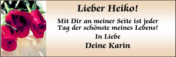 Glückwunschanzeige von Heiko  von Nordwest-Zeitung