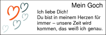 Glückwunschanzeige von Mein Goch  von Nordwest-Zeitung