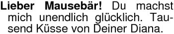 Glückwunschanzeige von Lieber Mausebär  von Nordwest-Zeitung