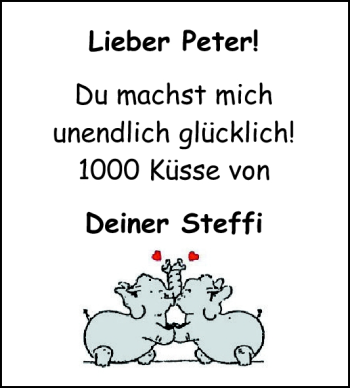 Glückwunschanzeige von Peter  von Nordwest-Zeitung