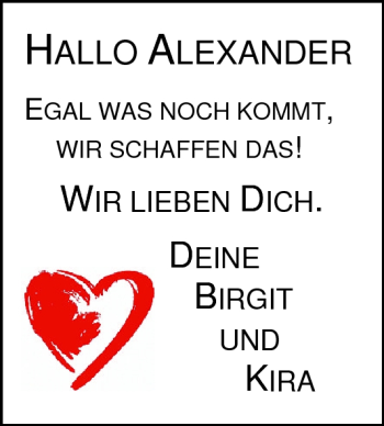 Glückwunschanzeige von Alexander  von Nordwest-Zeitung
