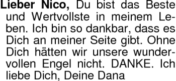 Glückwunschanzeige von Nico  von Nordwest-Zeitung
