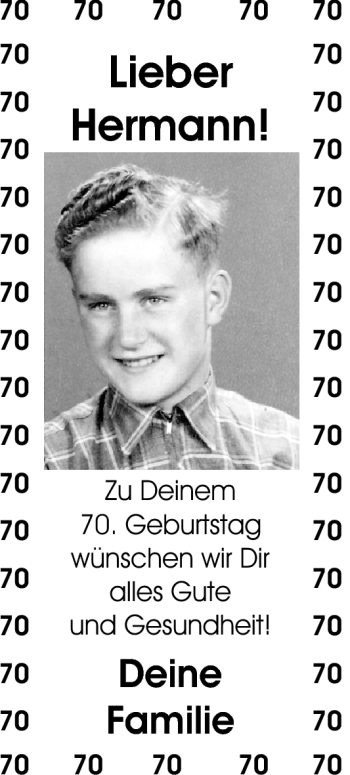 Glückwunschanzeige von Hermann  von Nordwest-Zeitung