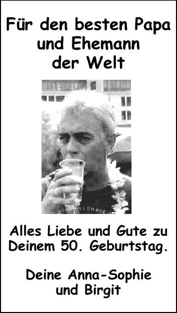 Glückwunschanzeige von Bester Papa Hartz von Nordwest-Zeitung