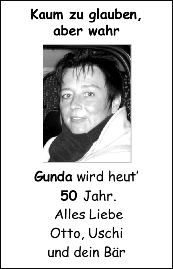 Glückwunschanzeige von Gunda Lohnitz von Nordwest-Zeitung