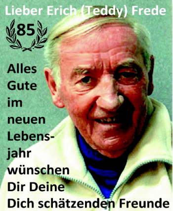 Glückwunschanzeige von Erich Frede von Nordwest-Zeitung